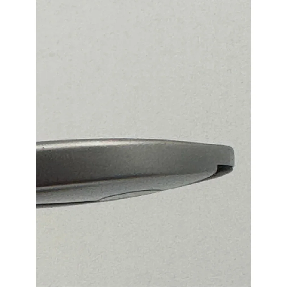 Modern Two Tone Teardrop Keychain Black Silver Tone Metal Minimalist‎ Fob Mirror